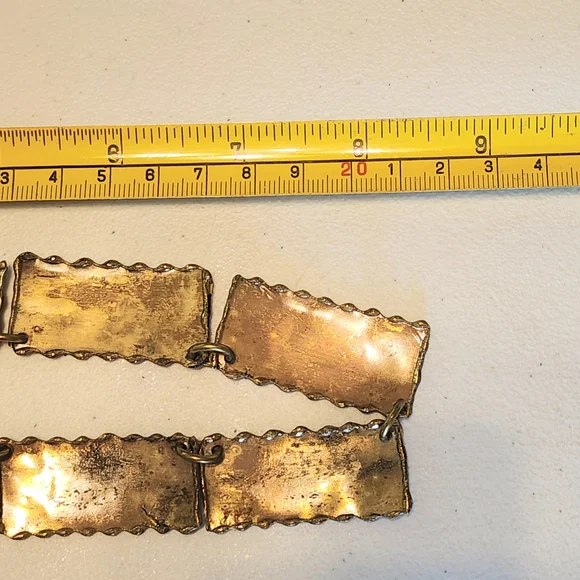 Fashion Jewelry Gold Drop Mixed Metal Geometric Necklace Brutalist Trending - Picture 9 of 9